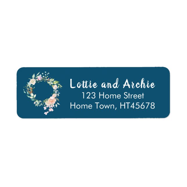 Etiqueta Endereço de devolução da Sweet Summer Rosa Garland (Frente)