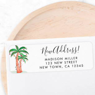 Etiqueta Endereço de devolução das Palm Trees