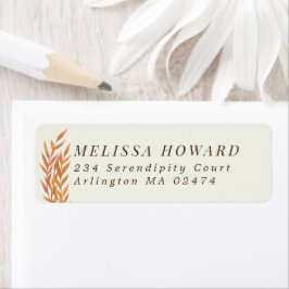 Etiqueta Endereço de Devolução das Ramificações de Folha La