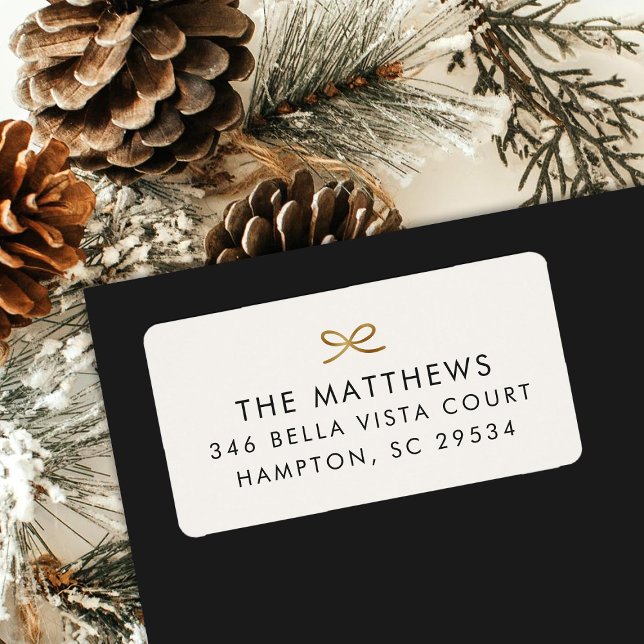 Etiqueta Endereço de Devolução de Arco de Folha Mínima Mode (Criador carregado)