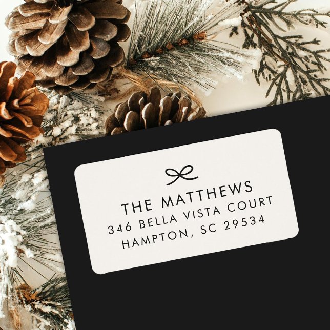 Etiqueta Endereço de devolução de Arco Mínimo Moderno Desen (Criador carregado)