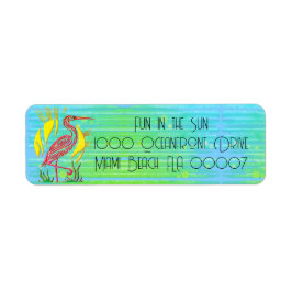 Etiqueta Endereço de devolução de aves tropicais