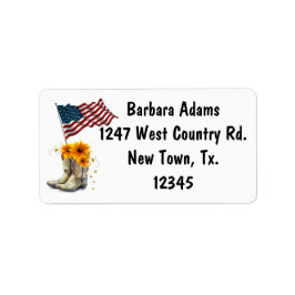 Etiqueta Endereço de Devolução de Botas Country American
