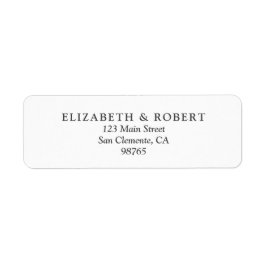 Etiqueta Endereço de Devolução de Casamento