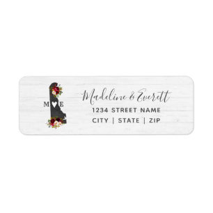 Etiqueta Endereço de Devolução de Casamento de Destino do E