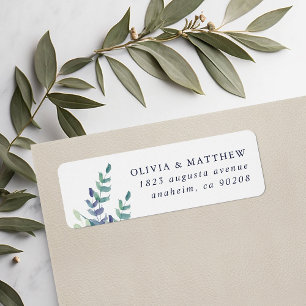Etiqueta Endereço de Devolução de Casamento Floral Luxo