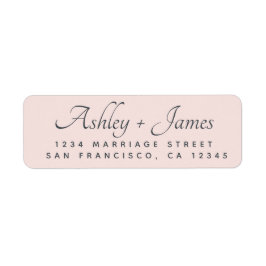 Etiqueta Endereço de Devolução de Casamento Rosa Pink do Sc