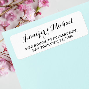 Etiqueta Endereço de Devolução de Casamentos de noivas de n