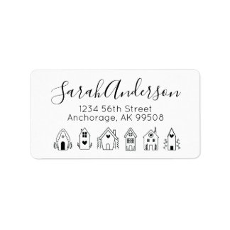 Etiqueta Endereço de devolução de casas imobiliárias