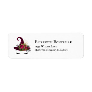 Etiqueta Endereço de Devolução de Chapéu Vermelho de Br
