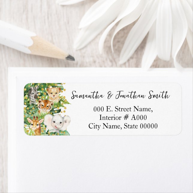 Etiqueta Endereço de devolução de Chás de fraldas de Animai (Insitu)