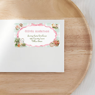 Etiqueta Endereço de devolução de Chás de fraldas para o me