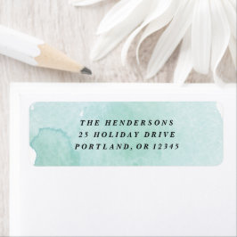 Etiqueta Endereço de devolução de cor azul mínima