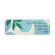 Endereço de Devolução de Cor de Água Azul