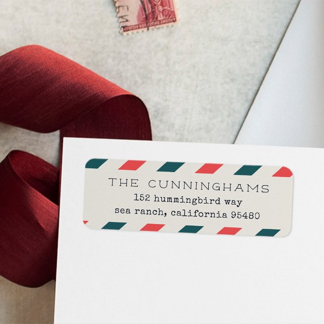 Etiqueta Endereço de devolução de correio aéreo (Criador carregado)