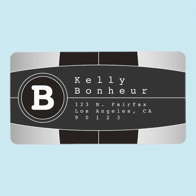 Etiqueta Endereço de devolução de Design Geométrico Moderno (Criador carregado)