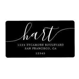 Etiqueta Endereço de Devolução de Família com Letra Preta M