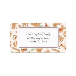 Etiqueta Endereço de devolução de feriado de Natal padrão d