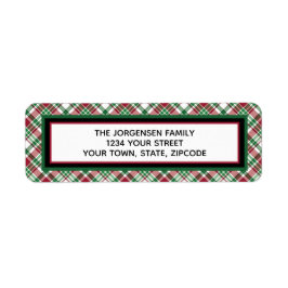 Etiqueta Endereço de devolução de feriado de Xadrez de Tart