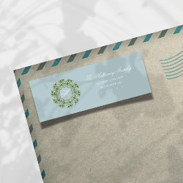 Etiqueta Endereço de devolução de feriado monograma monogra