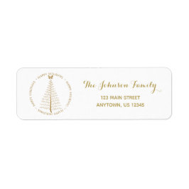 Etiqueta Endereço de devolução de feriado personalizado SBT