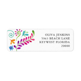 Etiqueta Endereço de devolução de fiesta mexicano