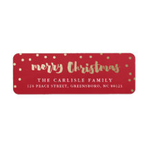 Endereço de devolução de folha de papel Feliz Nata