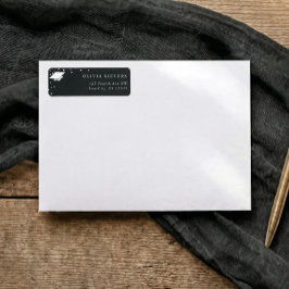 Etiqueta Endereço de Devolução de Formatura Preto e Branco 