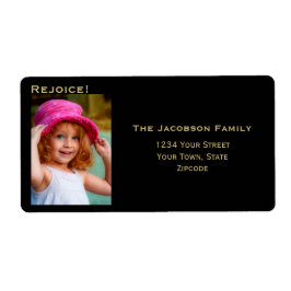 Etiqueta Endereço de devolução de fotos minimalista do gran