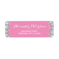 Endereço de Devolução de Lâmina Rosa e Silver Diam