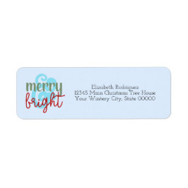 Etiqueta Endereço de Devolução de Natal Colorido Minimalist