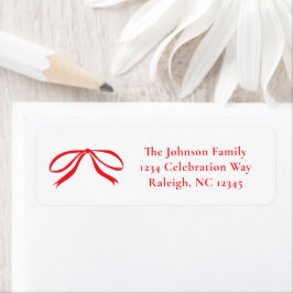 Etiqueta Endereço de devolução de natal do Arco vermelho si