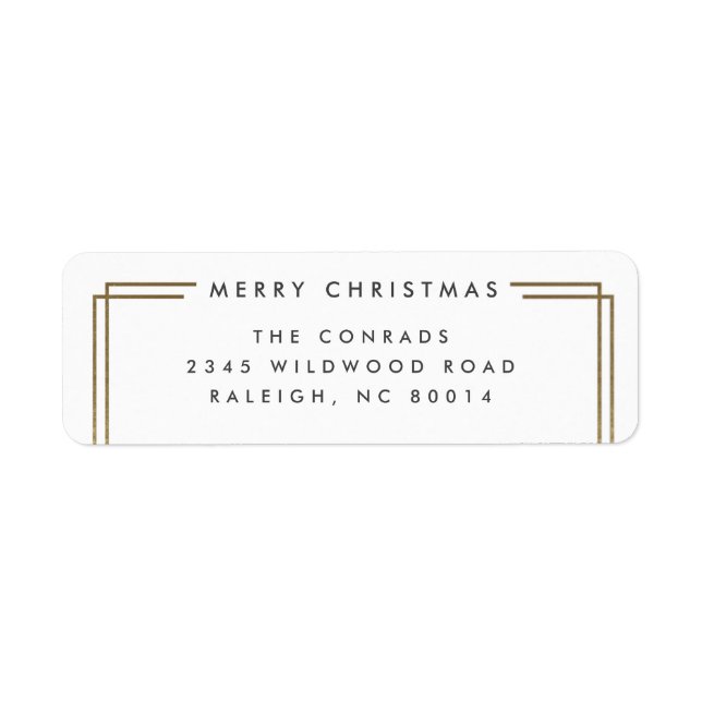 Etiqueta Endereço de devolução de Natal moderno (Frente)