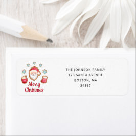 Etiqueta Endereço de devolução de natal para Papais noeis b