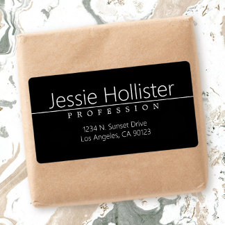 Etiqueta Endereço de devolução de negócios preto-e-branco s