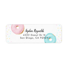 Etiqueta Endereço de devolução de parte rosquinha