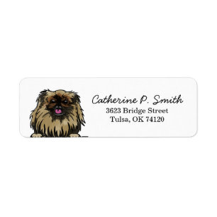 Etiqueta Endereço de devolução de Pekingese