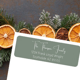 Etiqueta Endereço de Devolução de Script Elegante Minimalis