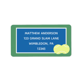 Etiqueta Endereço de devolução de Tênis azul e verde