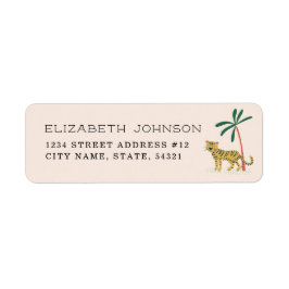 Etiqueta Endereço de Devolução de Tigre Selva