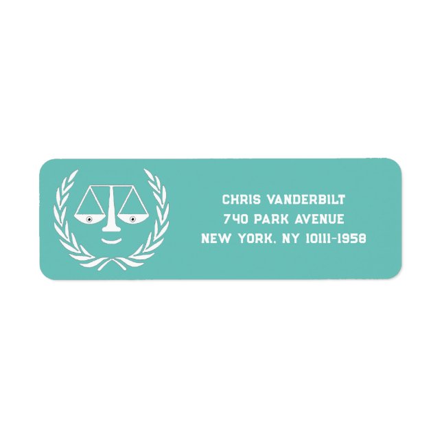 Etiqueta Endereço de devolução do advogado (Frente)