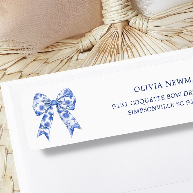 Etiqueta Endereço de devolução do Arco Coquette Chinoiserie (Criador carregado)