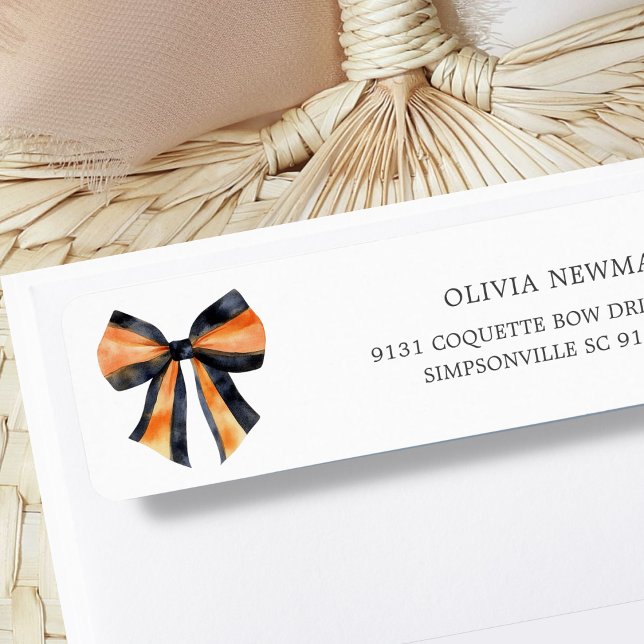 Etiqueta Endereço de devolução do Arco Coquette Preto Laran (Criador carregado)