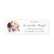 Endereço de Devolução do Casamento Floral Sr e Sra