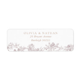 Etiqueta Endereço de devolução do Casamento vintage clássic
