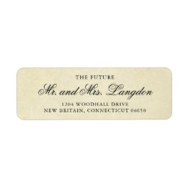 Etiqueta Endereço de devolução do Casamento vintage Elegant