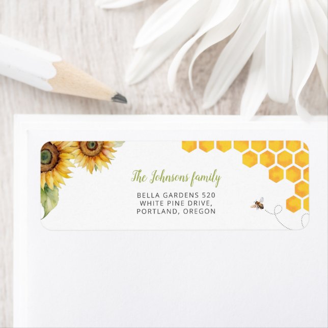 Etiqueta Endereço de devolução do Chá de fraldas de Aquarel (Insitu)