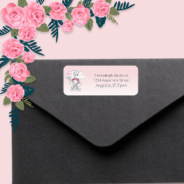 Etiqueta Endereço de devolução do Chá de fraldas do balão d