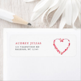 Etiqueta Endereço de devolução do Chá de fraldas do Coração