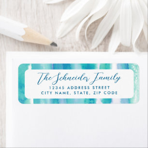 Etiqueta Endereço de Devolução do Coletor de Coluna Azul Te